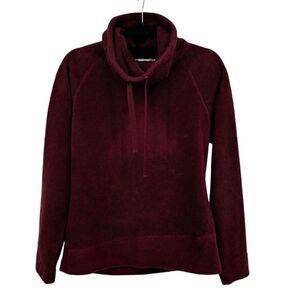Horny Toad Turtleneck Fleece Pullover Burgundy Size Medium